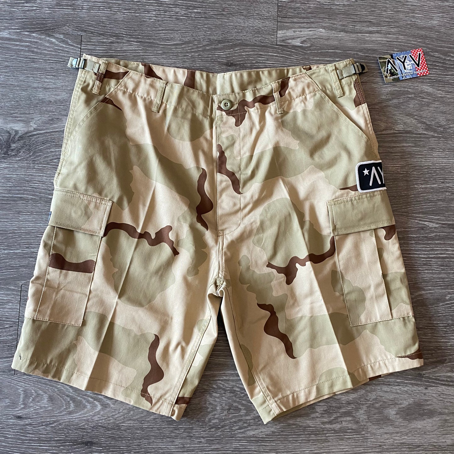 Tan Camo Shorts