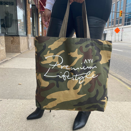 Premium Lifestyle Camo Tote Bag