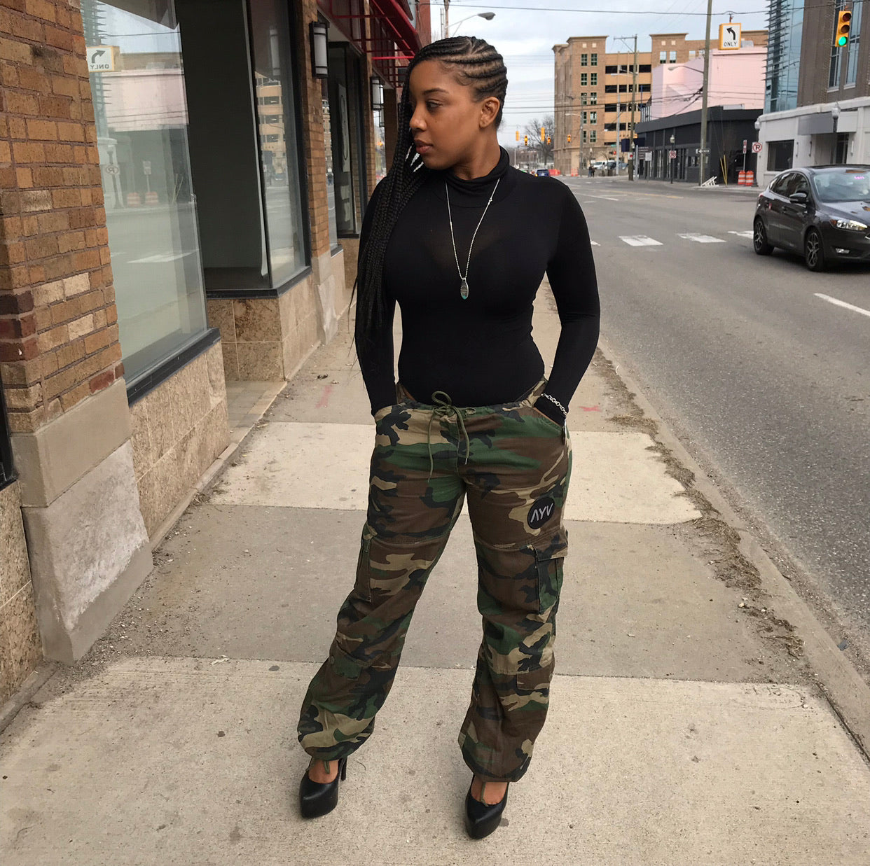 "Jane" Camo Drawstring Pants