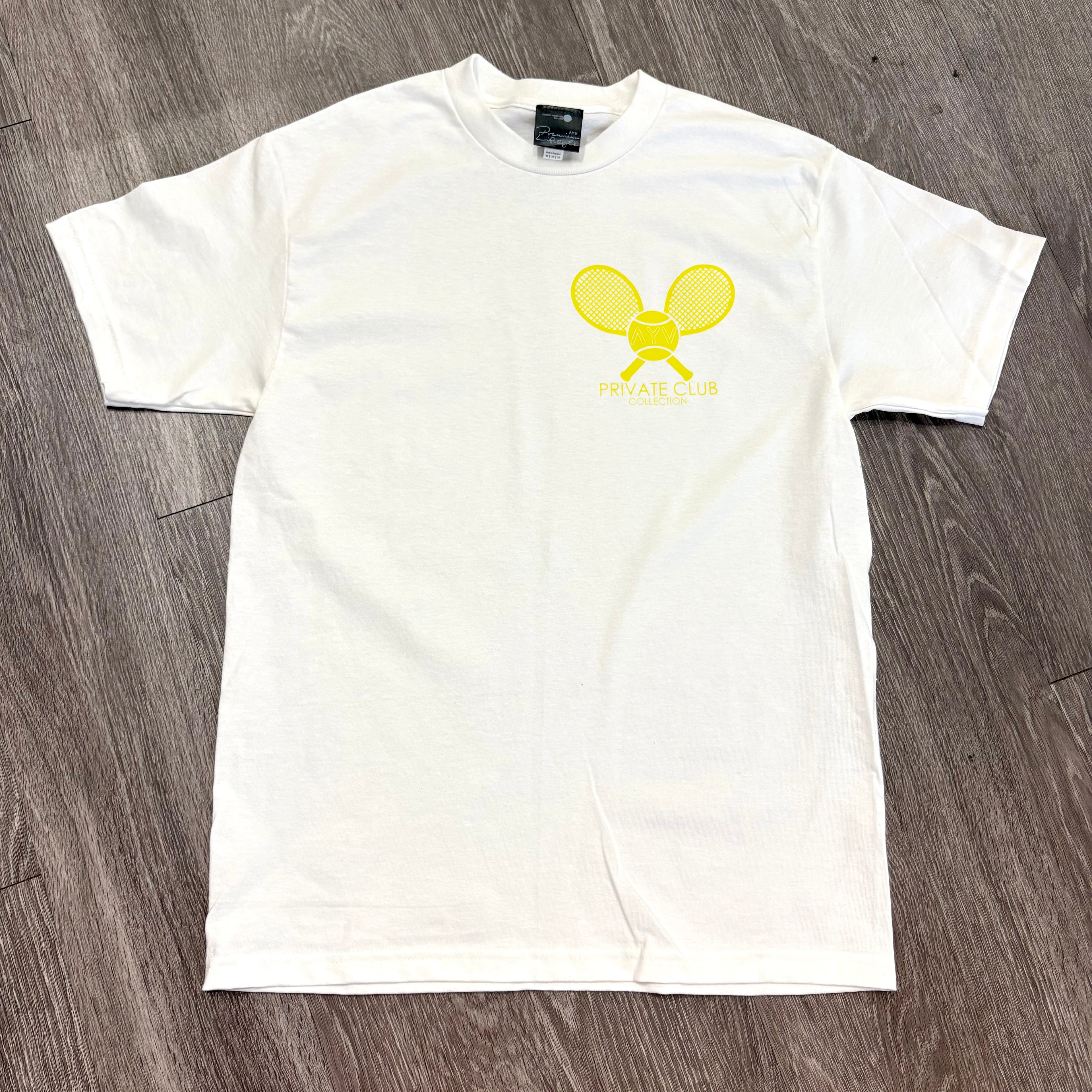 “Private Club” Rally Tee (Yellow Logo)