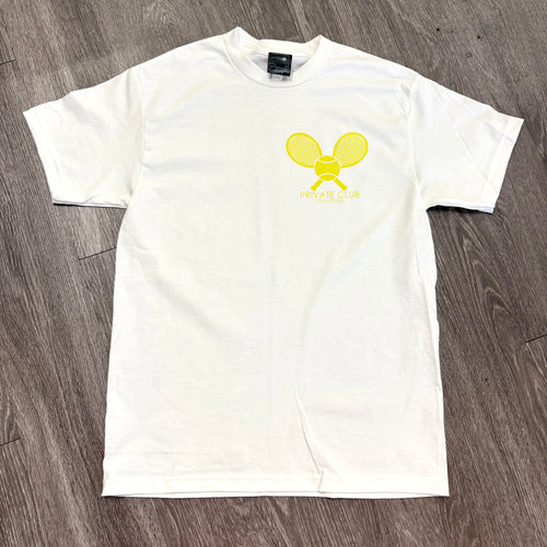 “Private Club” Rally Tee (Yellow Logo)
