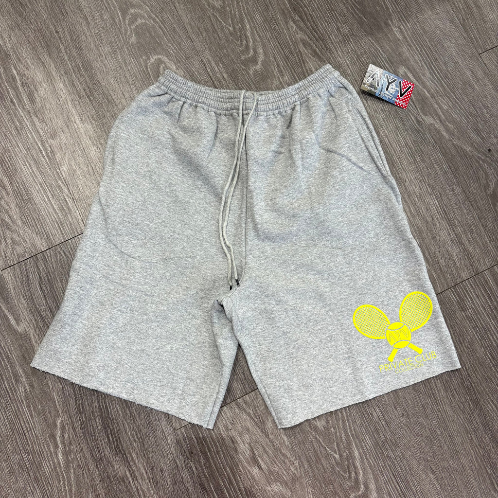 "Private Club" Rally Shorts (Yellow Logo)