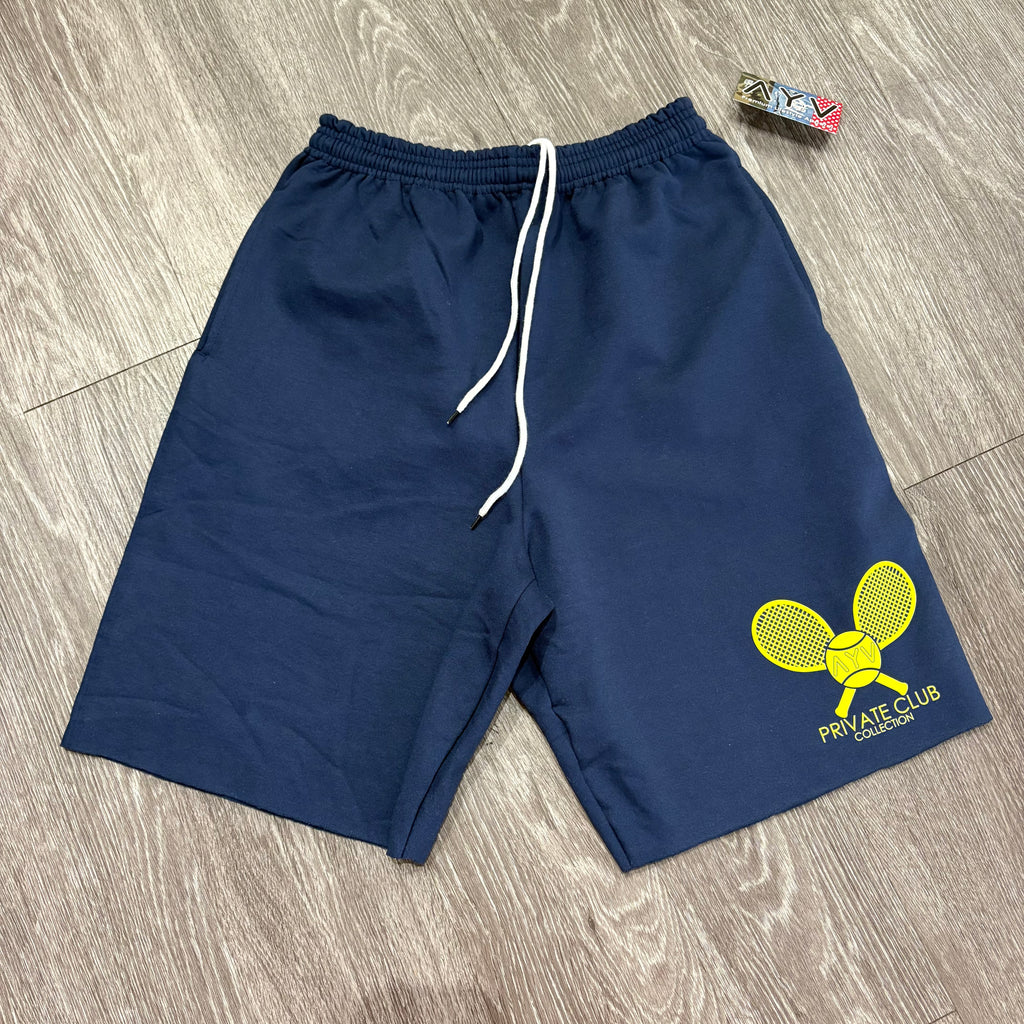 "Private Club" Rally Shorts (Yellow Logo)