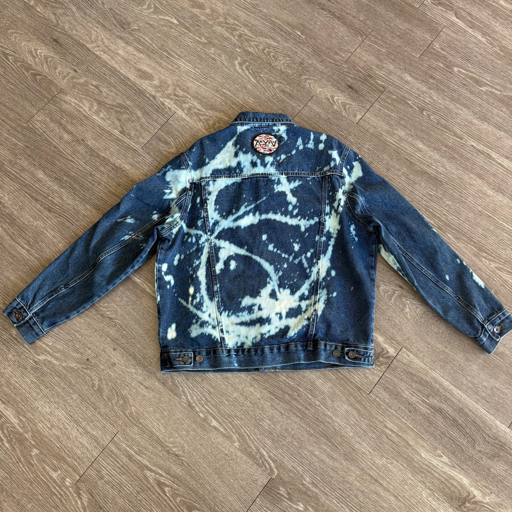 "Colors" VIntage Distressed Denim Jacket