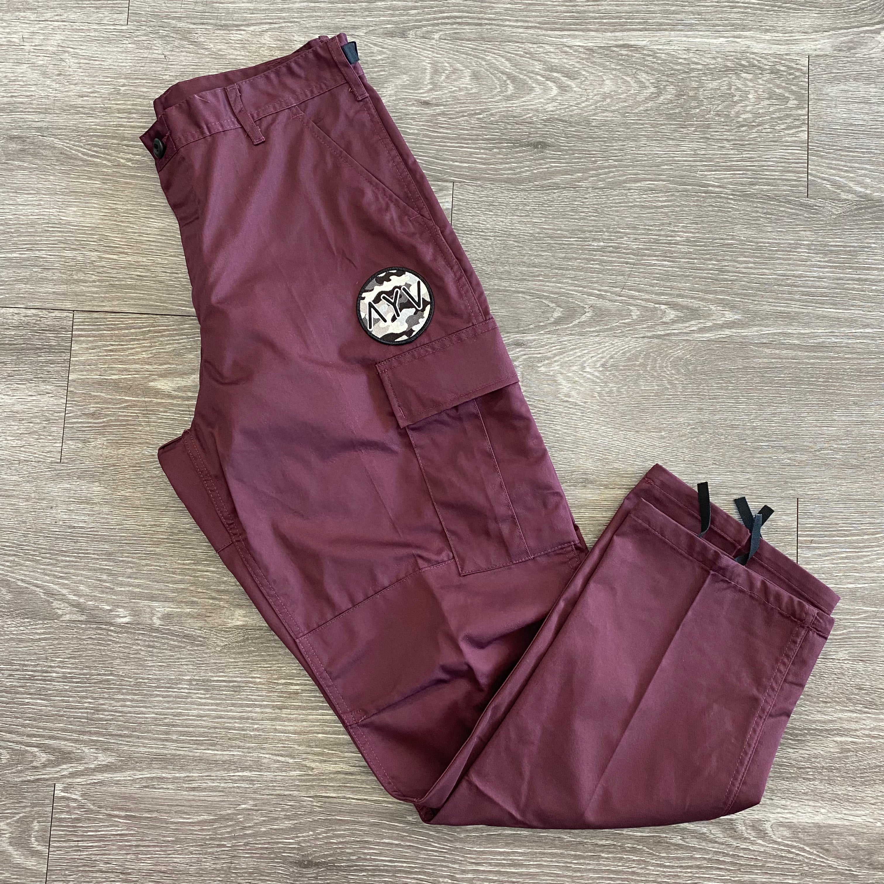 Maroon Classic Cargo Pants