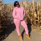 Premium Lifestyle Hooded Sweatsuit (Pink)